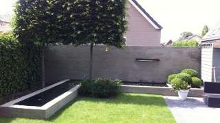 moderne design tuin met waterelement